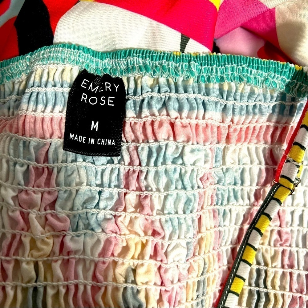 Emery Rose Women’s Medium Geo Print Cami Dress Sleeveless Inner Lining Adj Strap - Picture 9 of 9